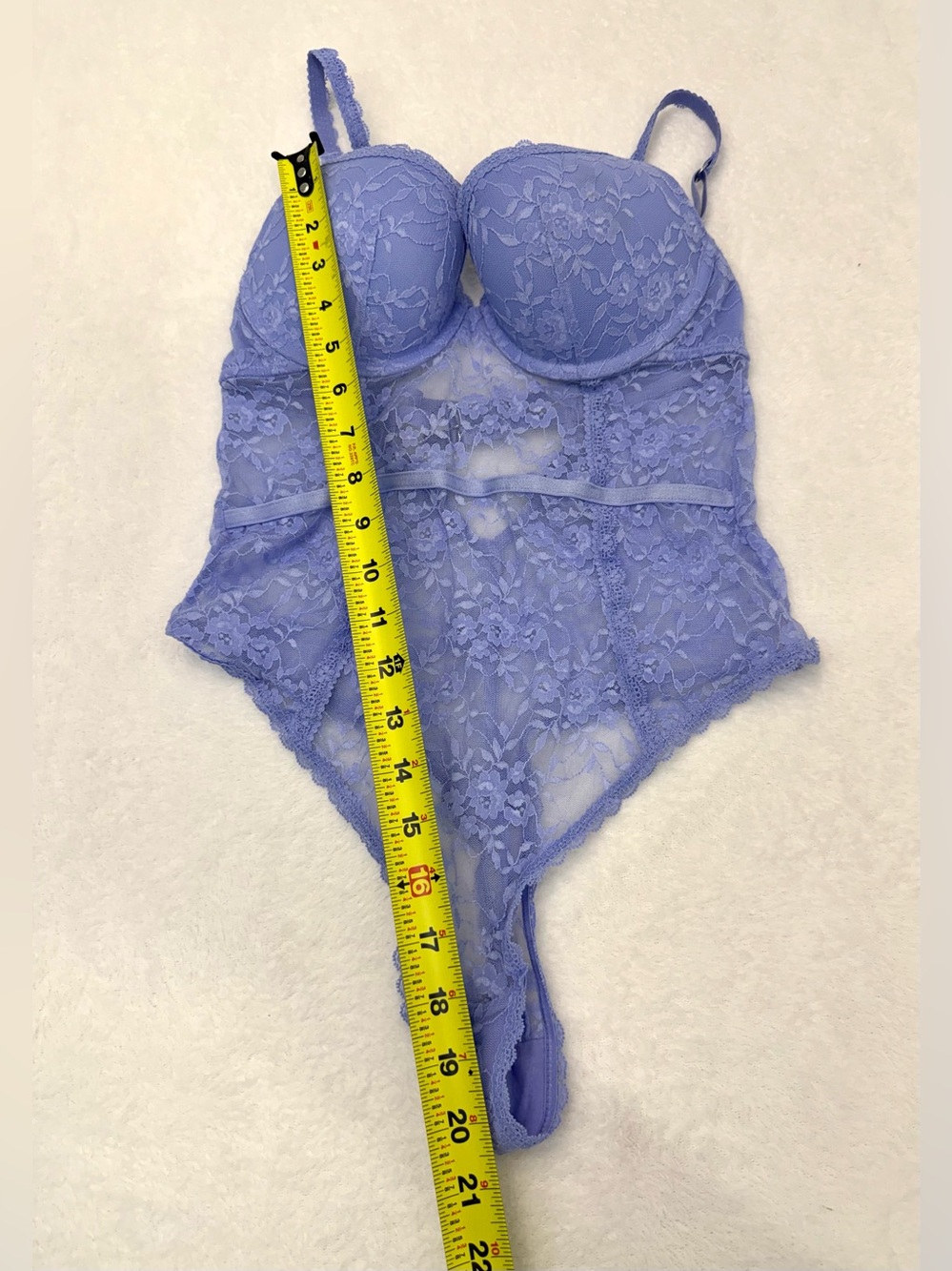 Women Purple Floral Lace Lingerie Teddy Bodysuit Padded Underwire Thong One Piec - Picture 4 of 5
